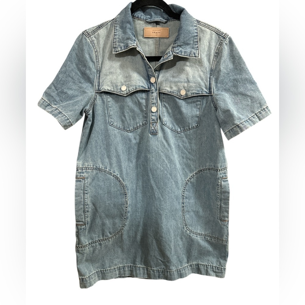 Blank NYC Light Blue Denim Mini Dress